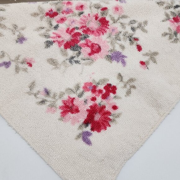 Vintage Cannon Monticello Pink Floral Towels Set Of 3 - Picture 2 of 9